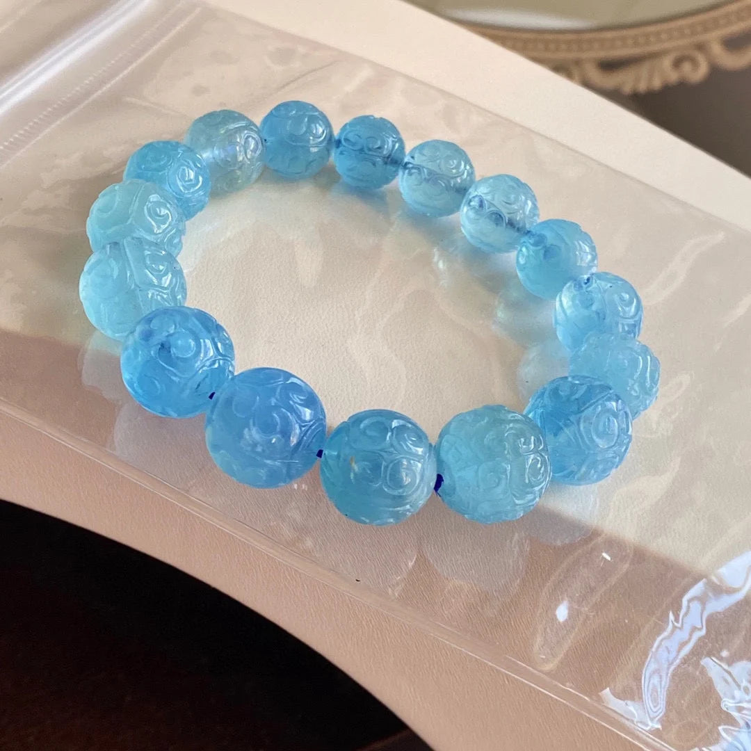 Blue Aquamarine Bracelet-ToShay.org
