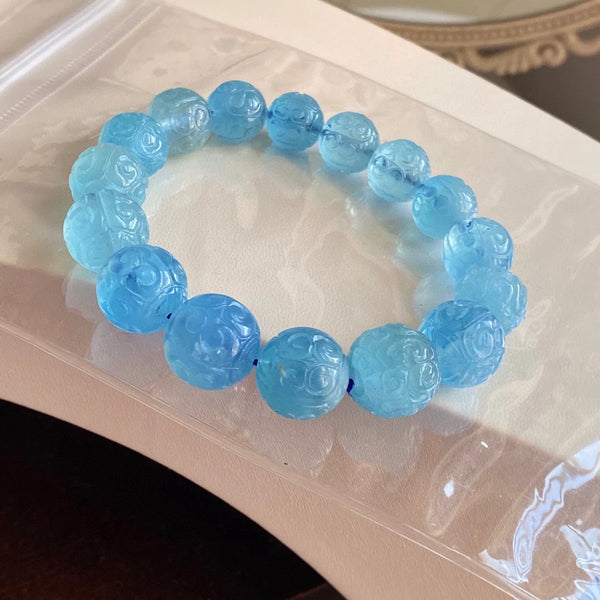 Blue Aquamarine Bracelet-ToShay.org