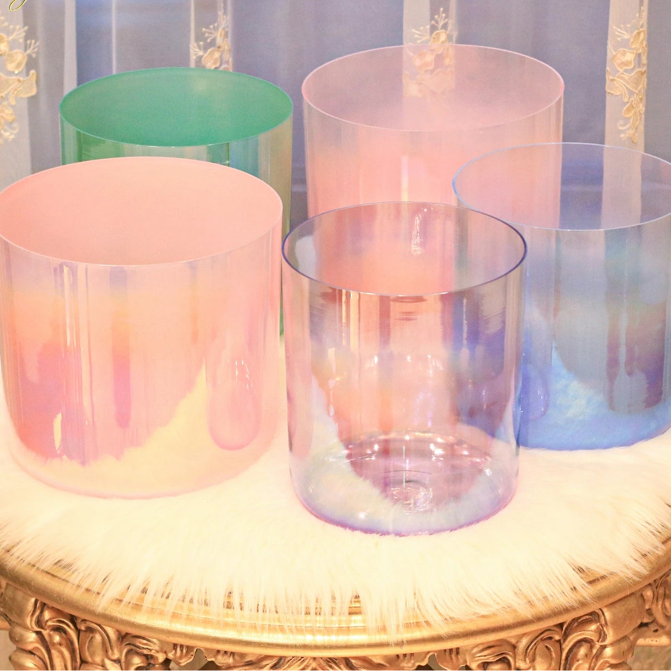 Rainbow Crystal Singing Bowls-ToShay.org