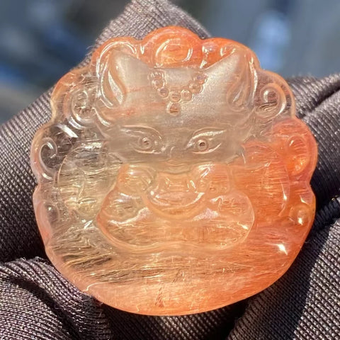 Red Rutilated Quartz Pendant-ToShay.org
