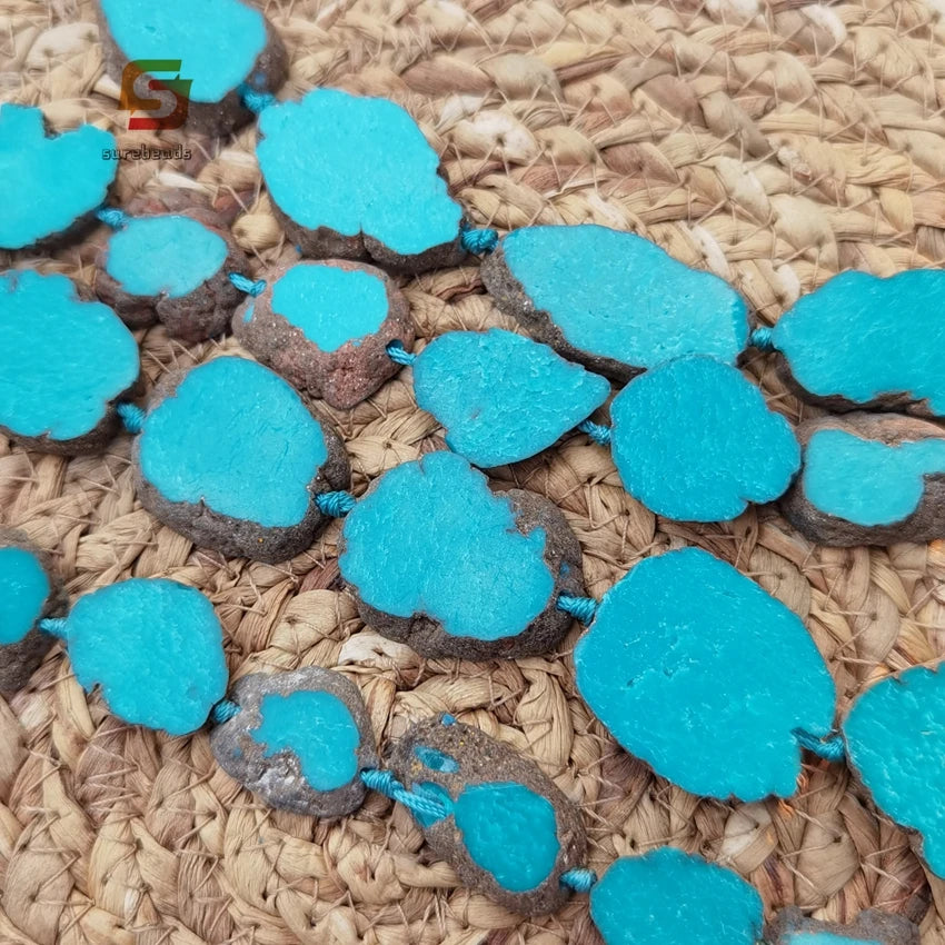 Blue Turquoise Slab Beads-ToShay.org