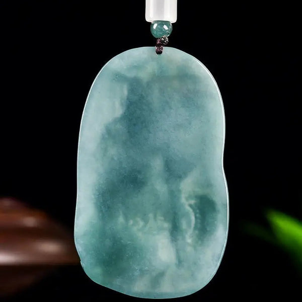 Blue Jadeite Monkey Pendant-ToShay.org