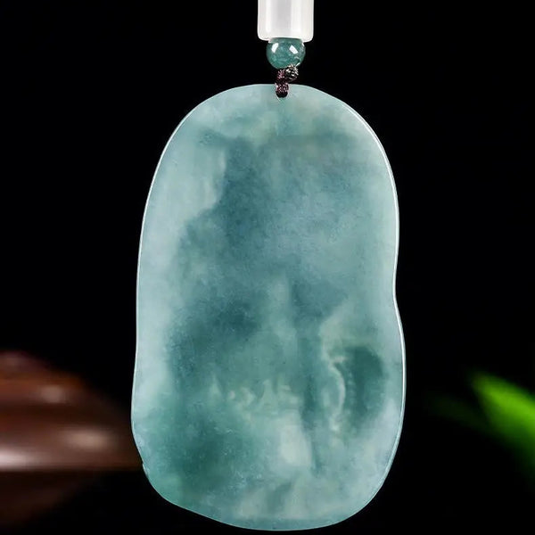 Blue Jadeite Monkey King Pendant-ToShay.org