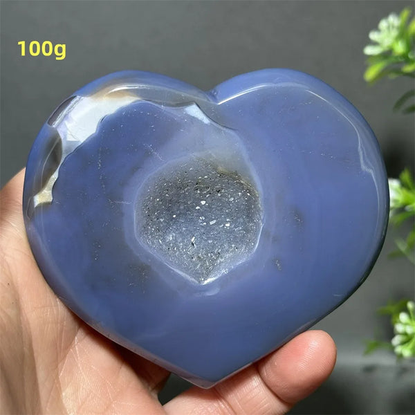 Blue Agate Geode Heart-ToShay.org