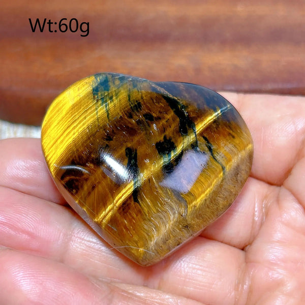 Yellow Blue Tiger Eye Heart-ToShay.org