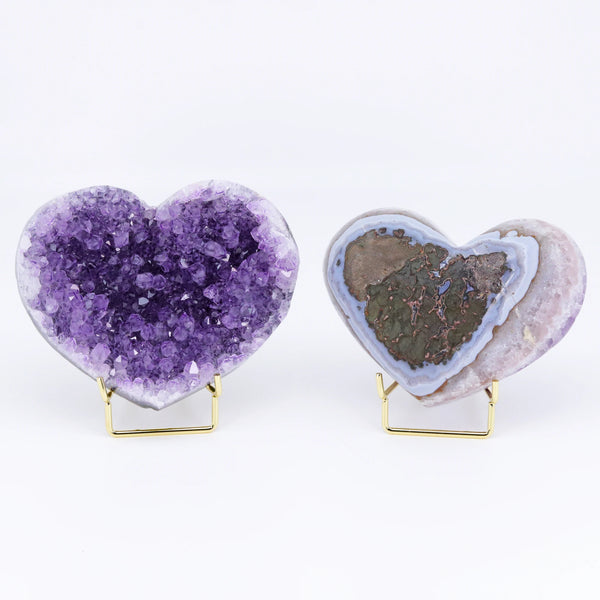 Purple Agate Amethyst Heart-ToShay.org