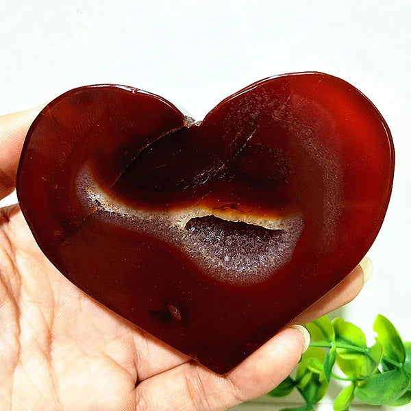 Red Agate Geode Heart-ToShay.org