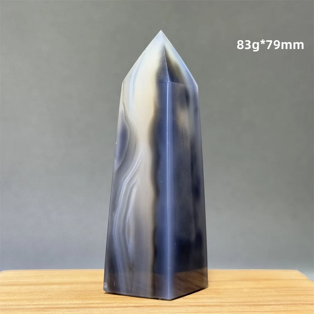 Blue Striped Agate Tower-ToShay.org