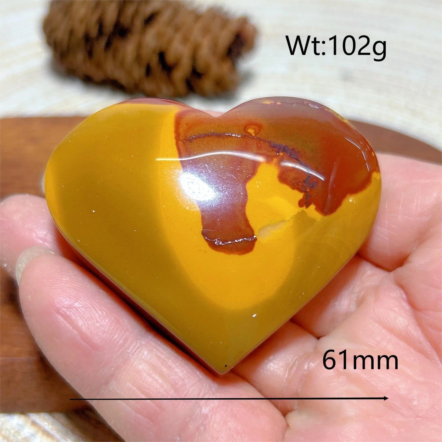 Yellow Mookaite Hearts-ToShay.org