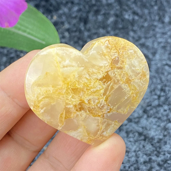 Yellow Ghost Crystal Heart-ToShay.org
