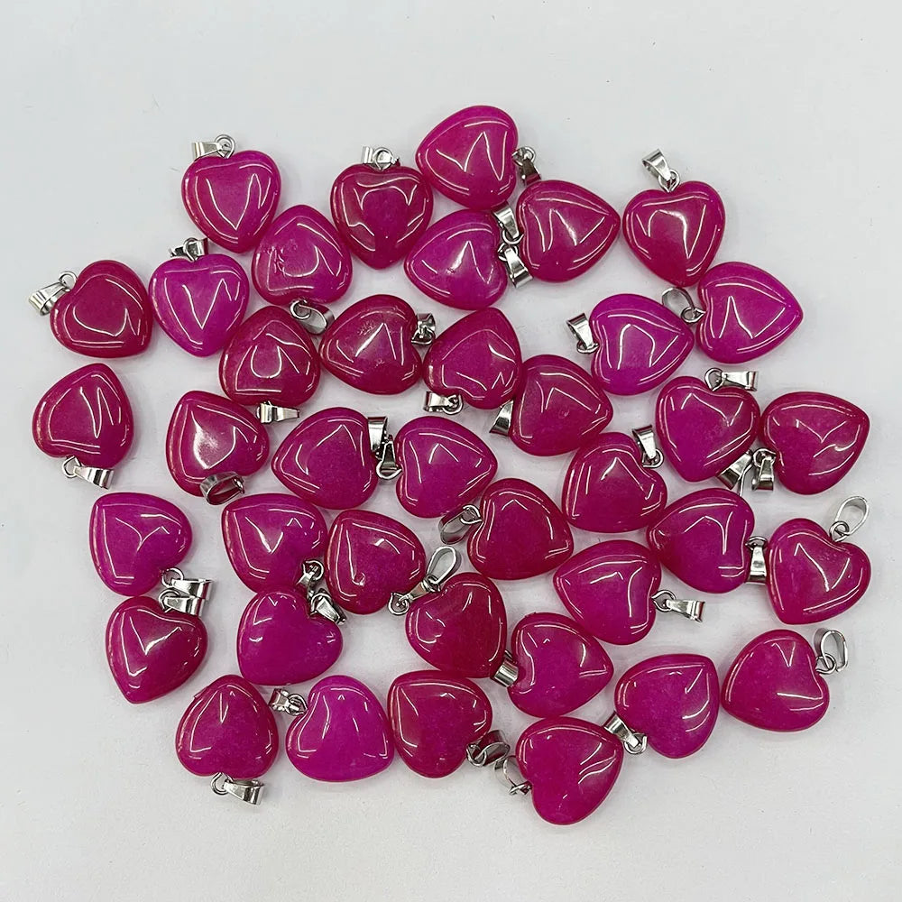 Mixed Crystal Heart Pendants-ToShay.org
