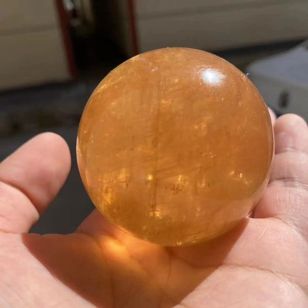 Yellow Citrine Quartz Ball-ToShay.org