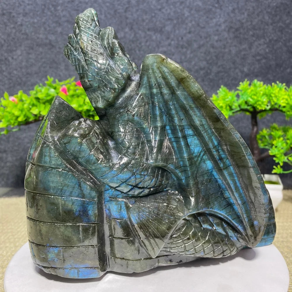 Blue Labradorite Flying Dragon-ToShay.org