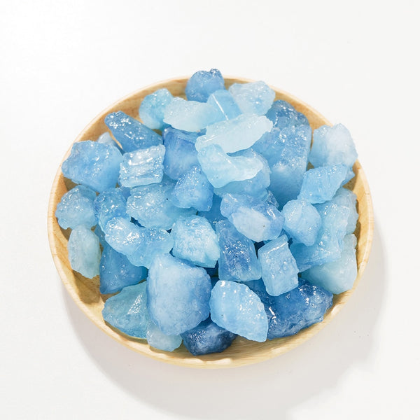 Blue Aquamarine Raw Rough Stone-ToShay.org