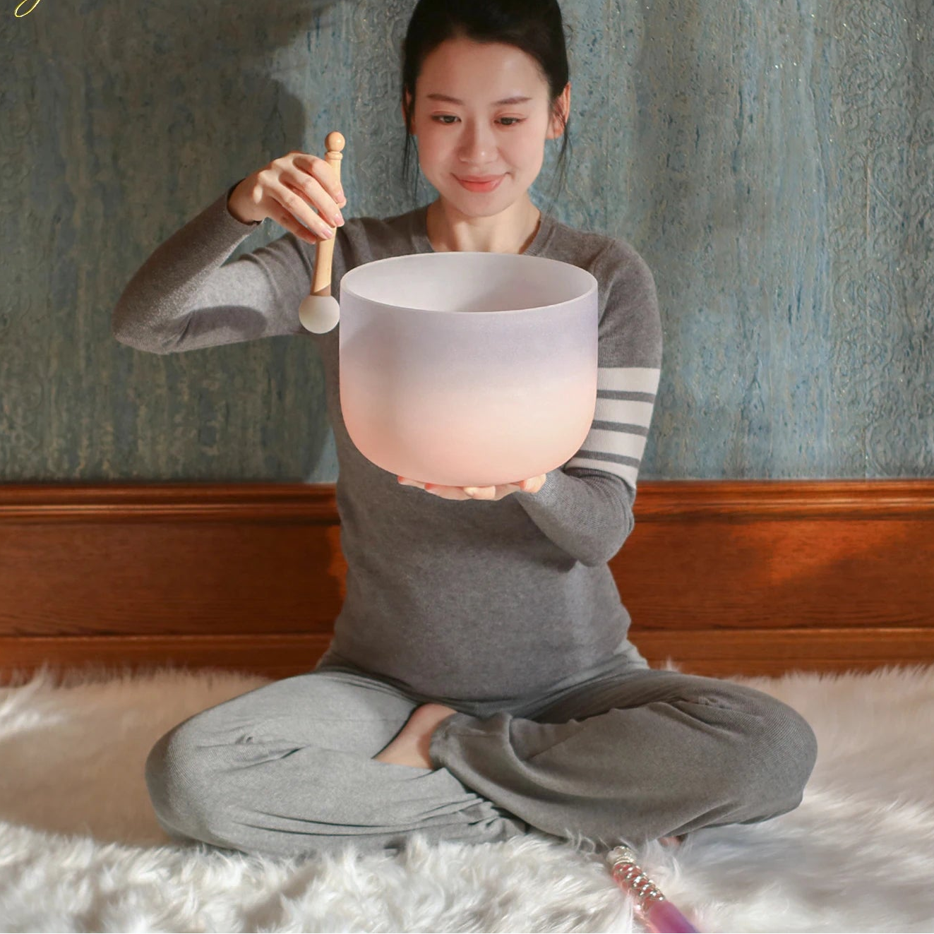 Frosted Crystal Singing Bowl-ToShay.org