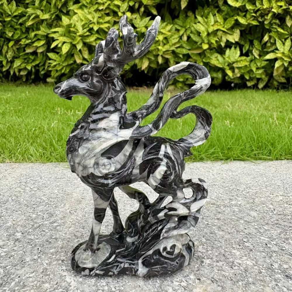 Black White Shell Stone Deer-ToShay.org