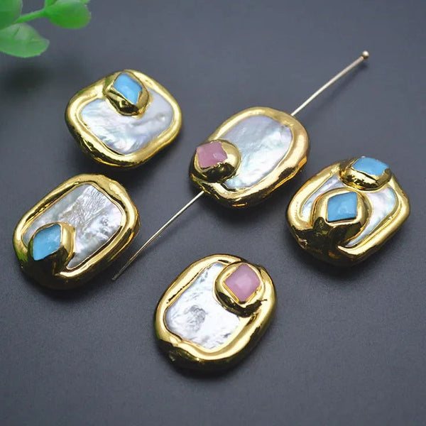 White Pearl Square Beads-ToShay.org