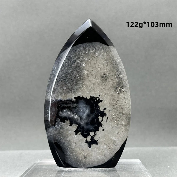 Black Agate Geode Torch-ToShay.org