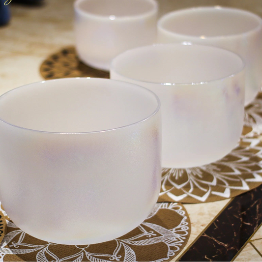 White Crystal Singing Bowls-ToShay.org