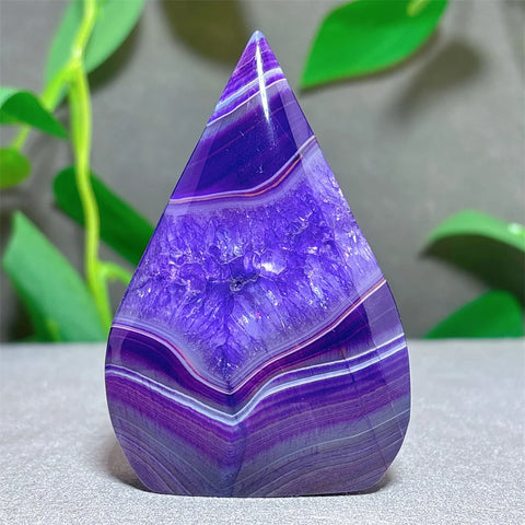 Violet Striped Agate Flame-ToShay.org