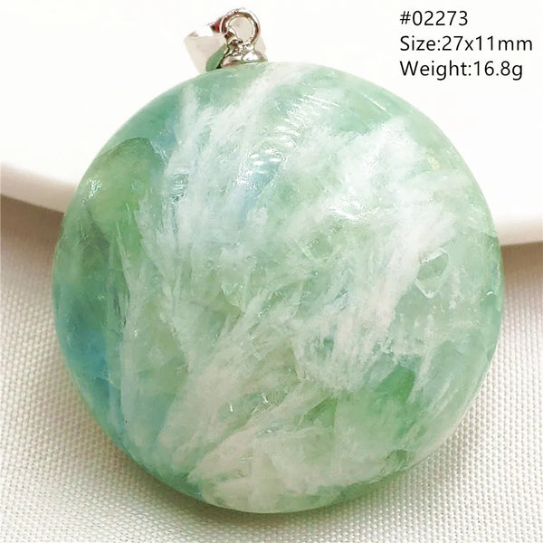 Green Feather Fluorite Pendant-ToShay.org