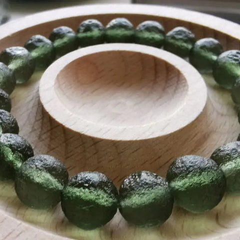Green Moldavite Meteorite Bracelet-ToShay.org