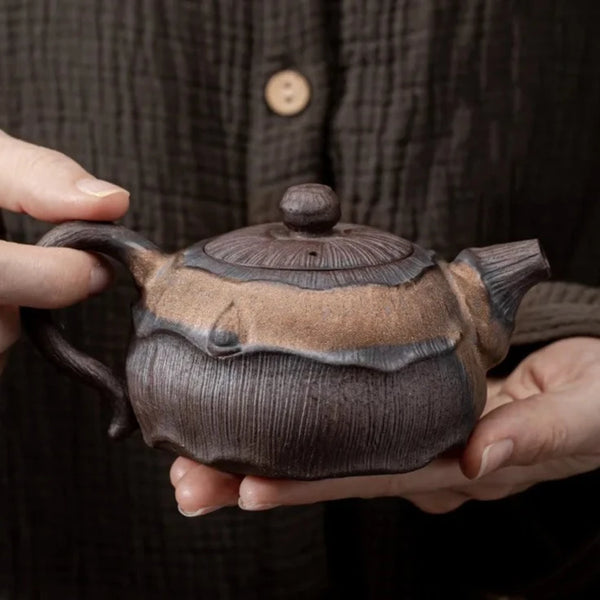 Gilt Iron Glaze Tea Pot-ToShay.org