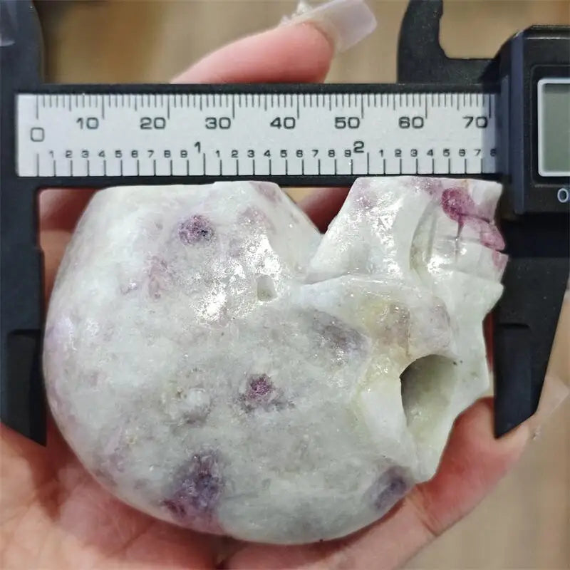Pink Tourmaline Skull-ToShay.org