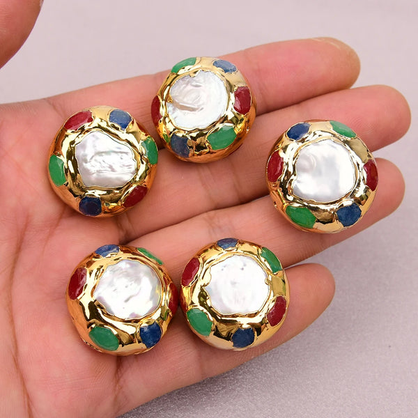 White Pearl Paved Beads-ToShay.org