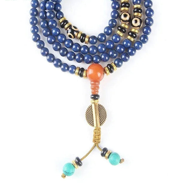 Blue Lapis Lazuli Prayer Mala-ToShay.org