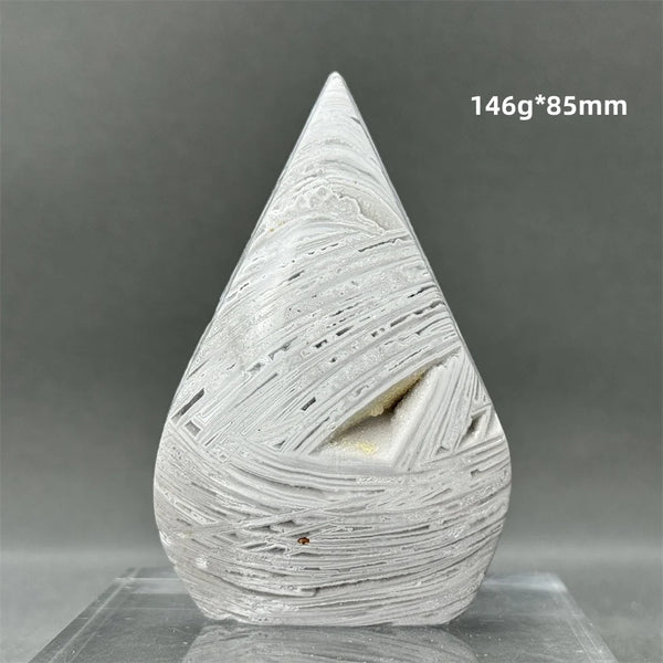White Lace Agate Torch-ToShay.org