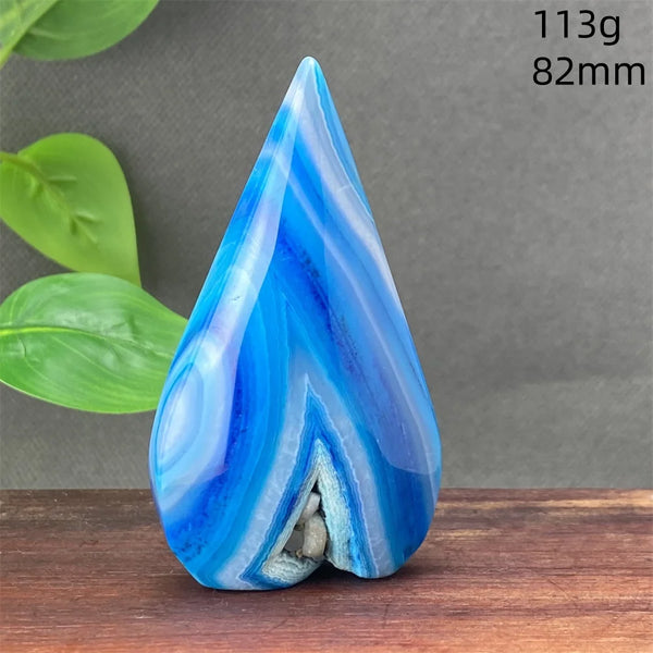 Blue Striped Agate Torch-ToShay.org