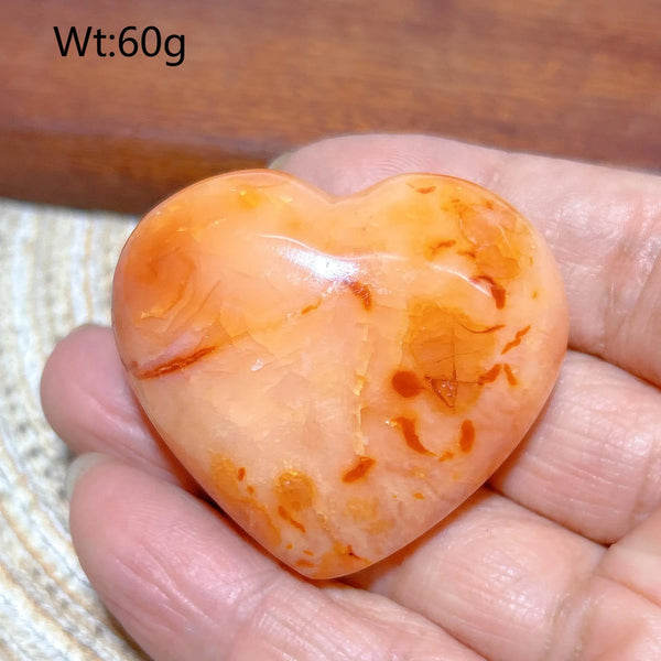 Orange Carnelian Druzy Heart-ToShay.org
