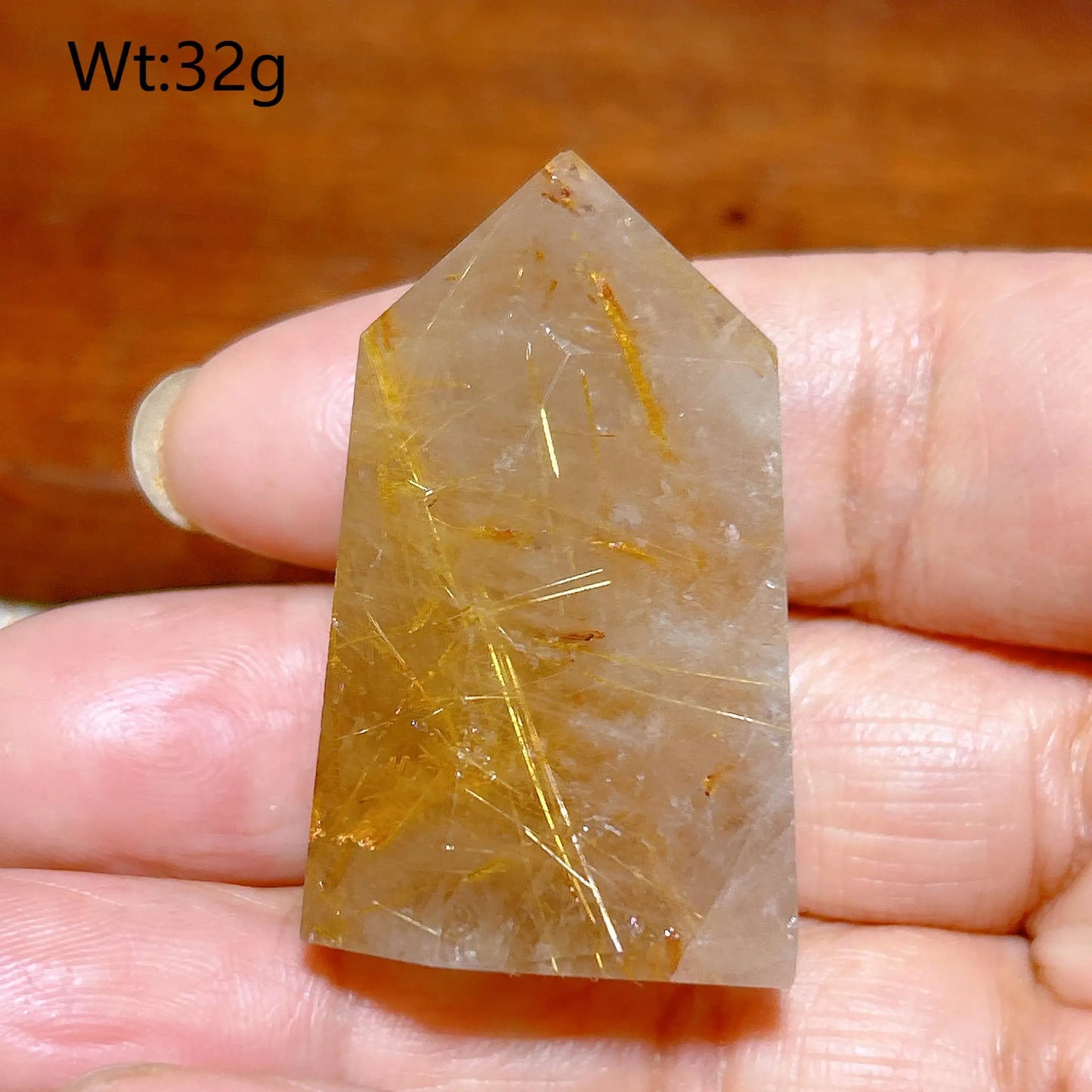 Gold Rutilated Crystal Point-ToShay.org