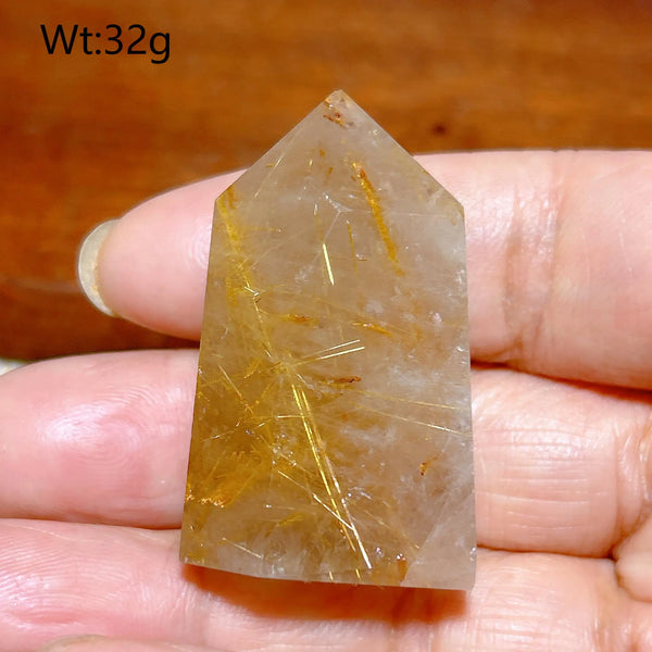Gold Rutilated Crystal Point-ToShay.org