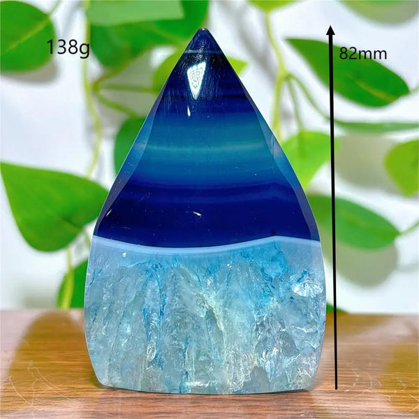 Blue Silk Agate Flame-ToShay.org