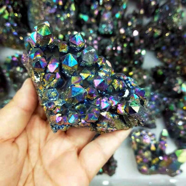 Rainbow Aura Titanium Bismuth Crystal-ToShay.org