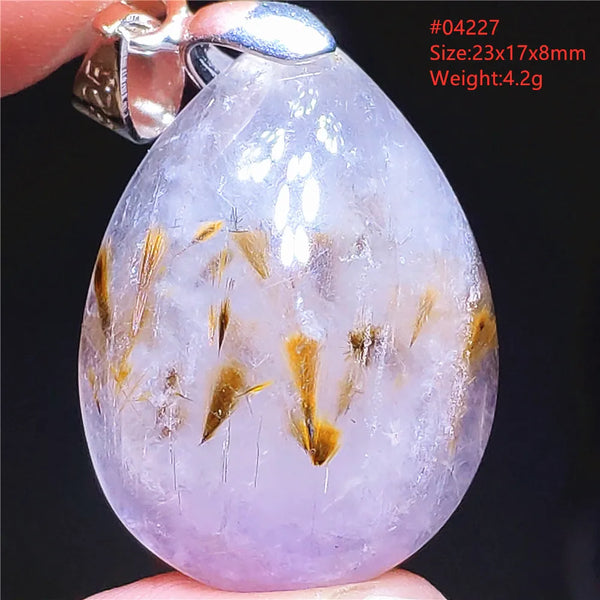 Gold Rutilated Pendant-ToShay.org