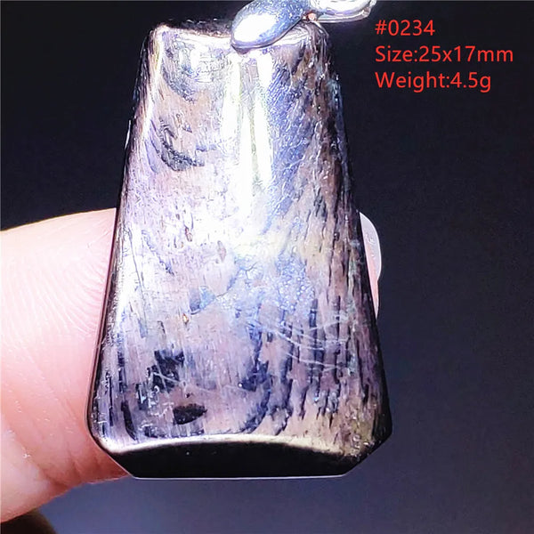 Silver Black Hypersthene Pendant-ToShay.org