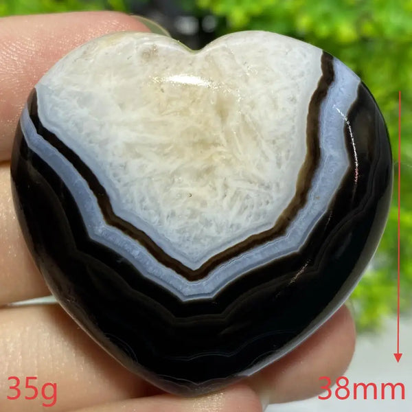 Black Agate Geode Heart-ToShay.org