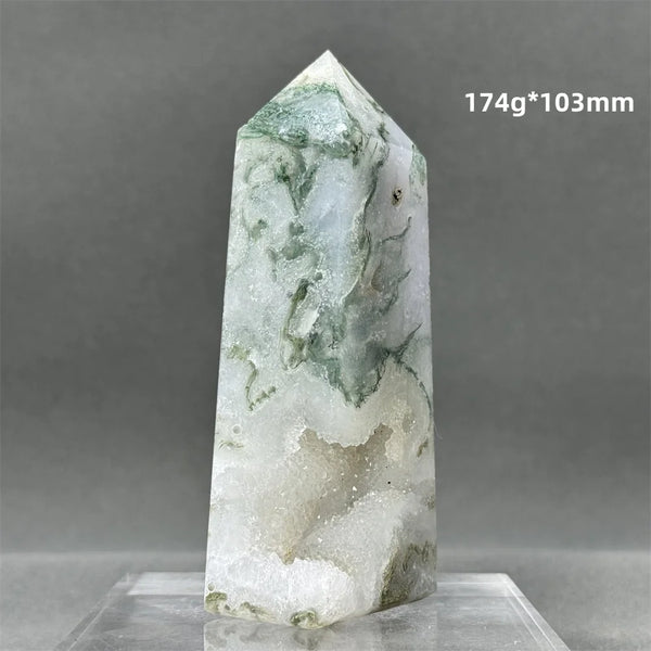 Green Aquatic Agate Tower-ToShay.org