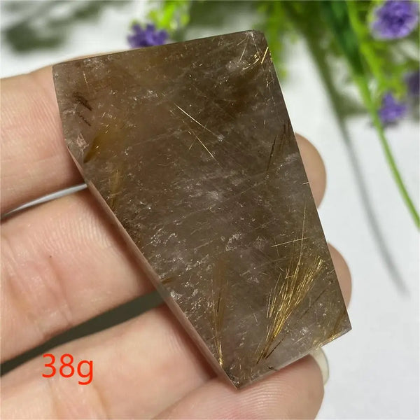 Gold Rutilated Hair Crystal-ToShay.org