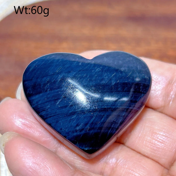 Blue Flash Tiger Eye Heart-ToShay.org