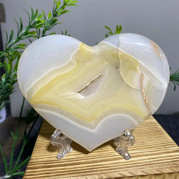 Grey Agate Geode Heart-ToShay.org