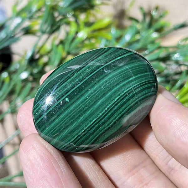 Green Malachite Palm Stone-ToShay.org