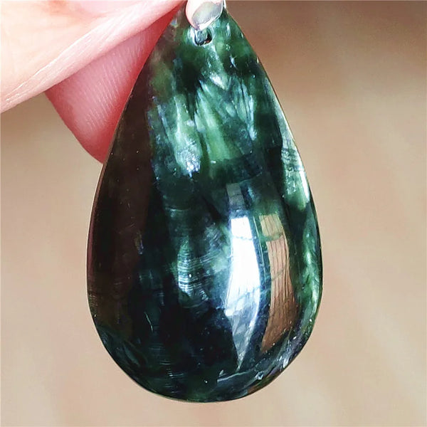 Green Seraphinite Pendant-ToShay.org