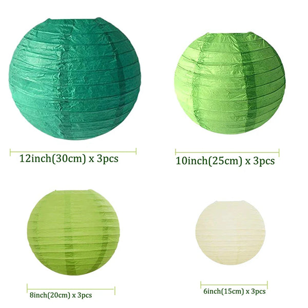 Green Paper Lantern Set-ToShay.org