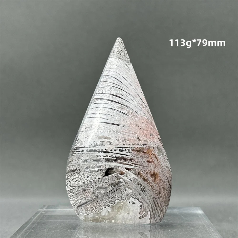 White Lace Agate Torch-ToShay.org