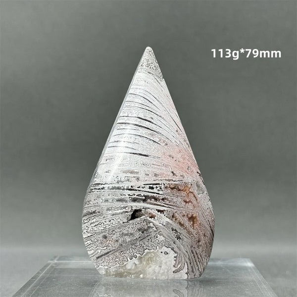 White Lace Agate Torch-ToShay.org