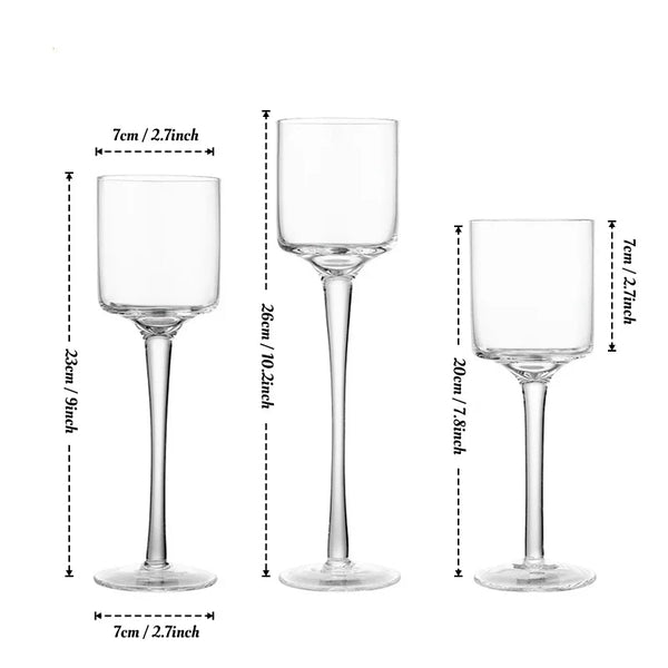 Clear Glass Candle Holders-ToShay.org